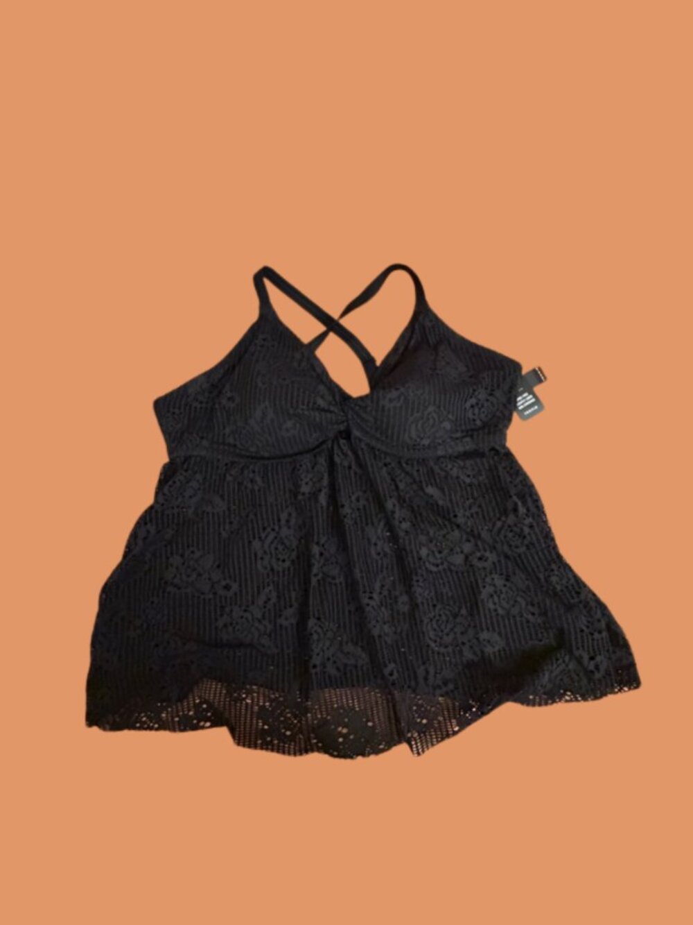 Torrid Crochet Twist Front Tankini Lacey Swimwear NWT